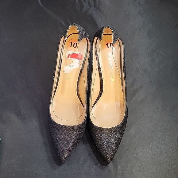 BRAND NEW RAMPAGE POINTED TOE SEQUINS HIGH HEEL STILETTOS WOMEN"S SHOE - Picture 3 of 14